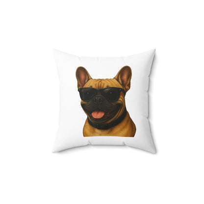 French Bulldog Wearing Sunglasses - Throw Pillow
