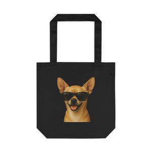 Chihuahua Wearing Sunglasses Cotton Tote Bag