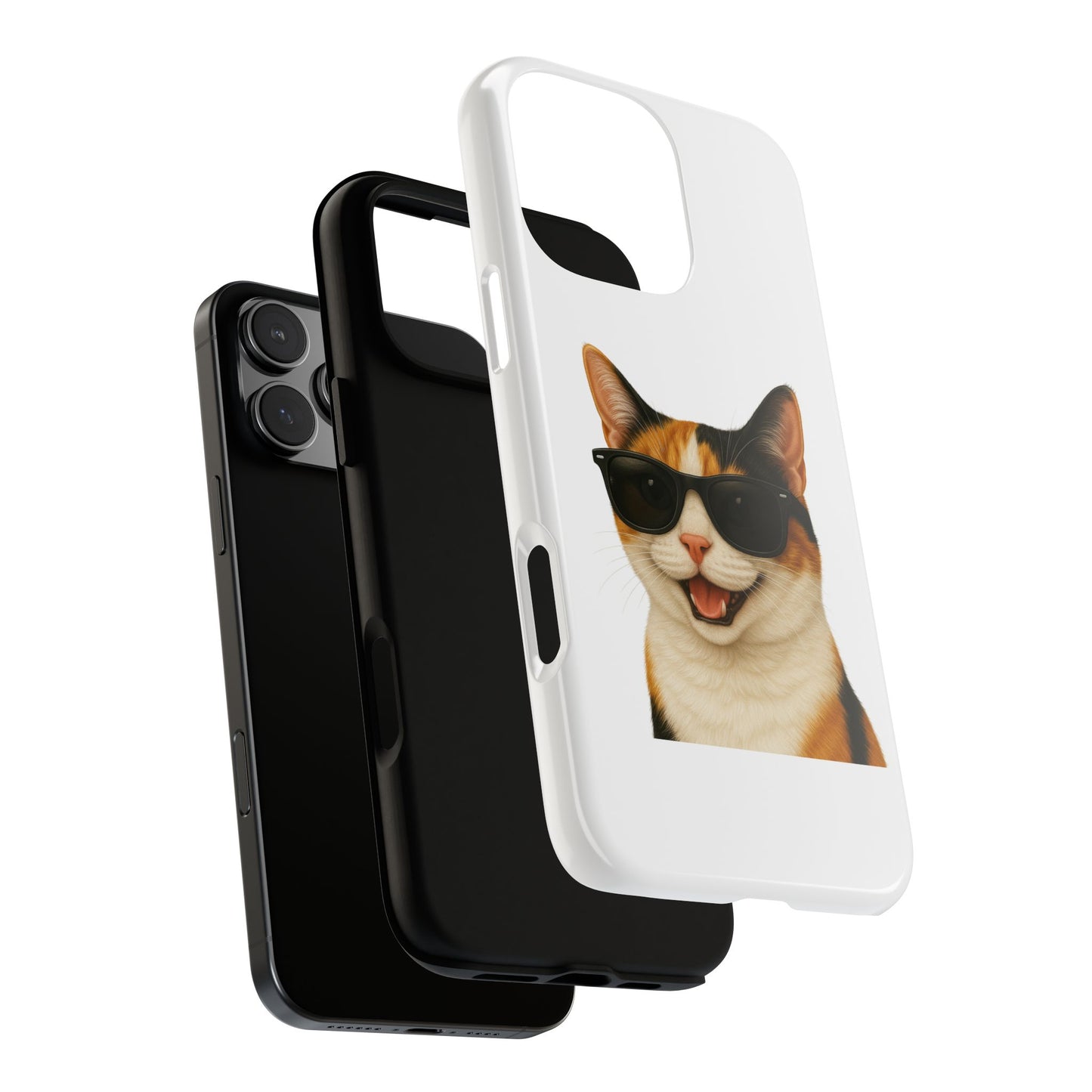 Calico Shorthair Cat Wearing Sunglasses - Tough Phone Case