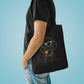 Black Poodle Wearing Sunglasses Cotton Tote Bag