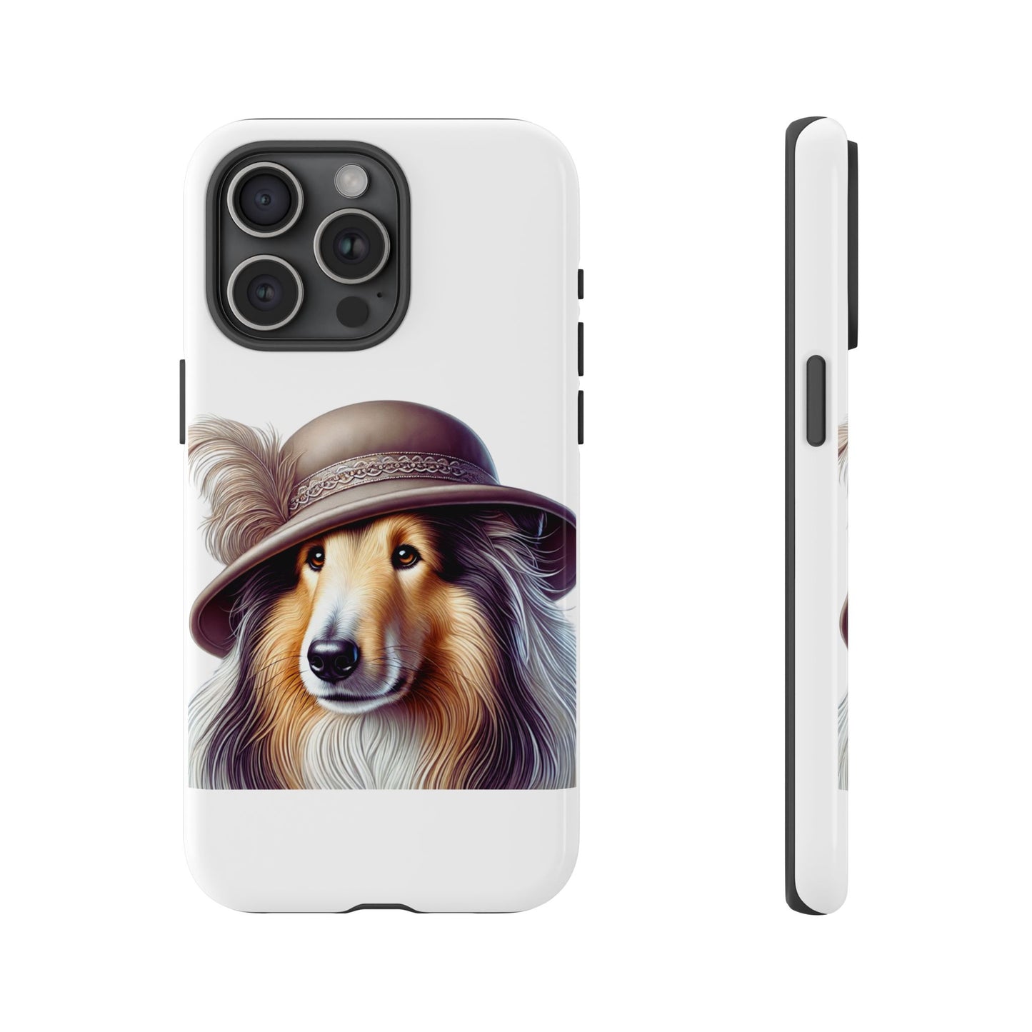 Collie Wearing a Cloche Hat - Tough Phone Case
