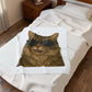 Siberian Cat Wearing Sunglasses - Sherpa Blanket