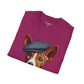 Basenji Pup Wearing Tweed Cap - Adult T-Shirt - Too Cute Pets