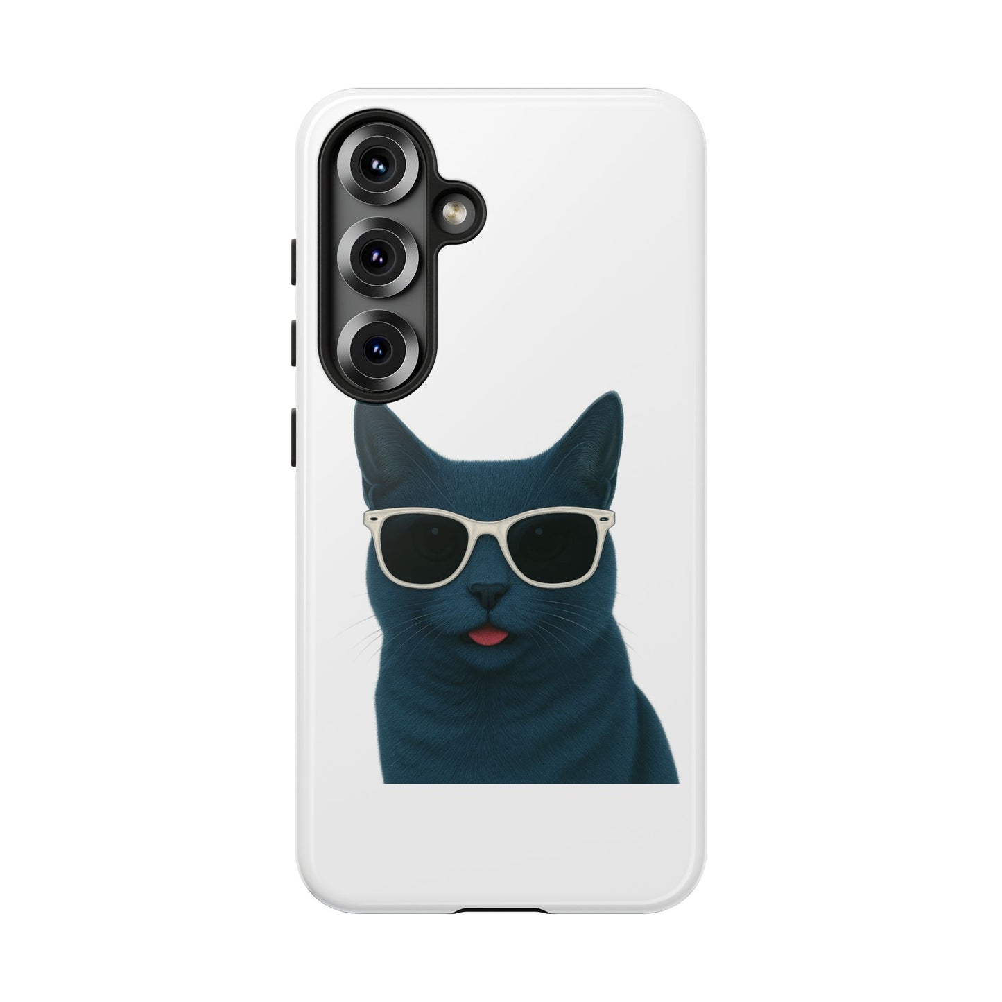 Russian Blue Cat Wearing Sunglasses - Tough Phone Case