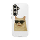 Cream Longhair Cat Wearing Sunglasses - Tough Phone Case