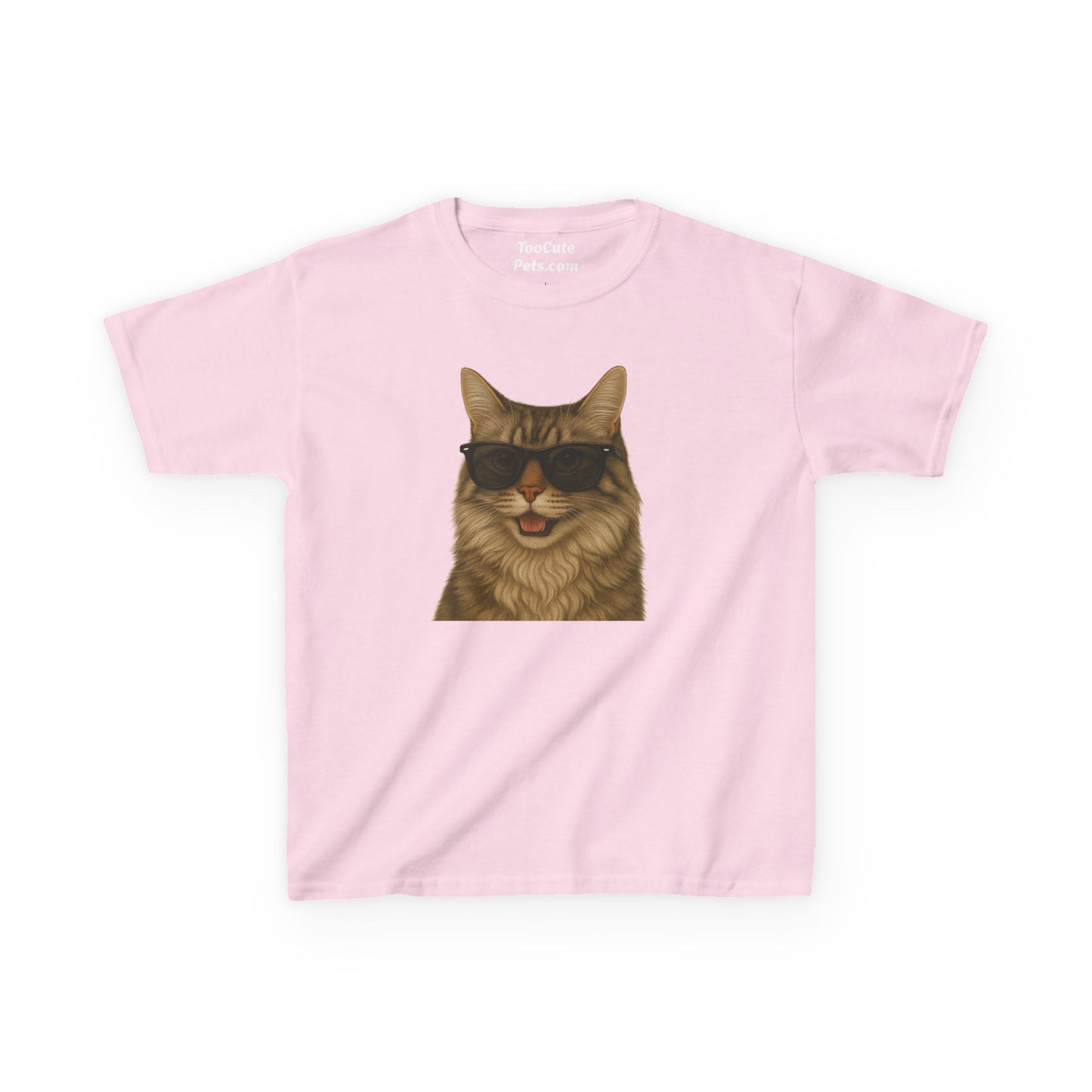 Siberian Cat Wearing Sunglasses Kids Tee