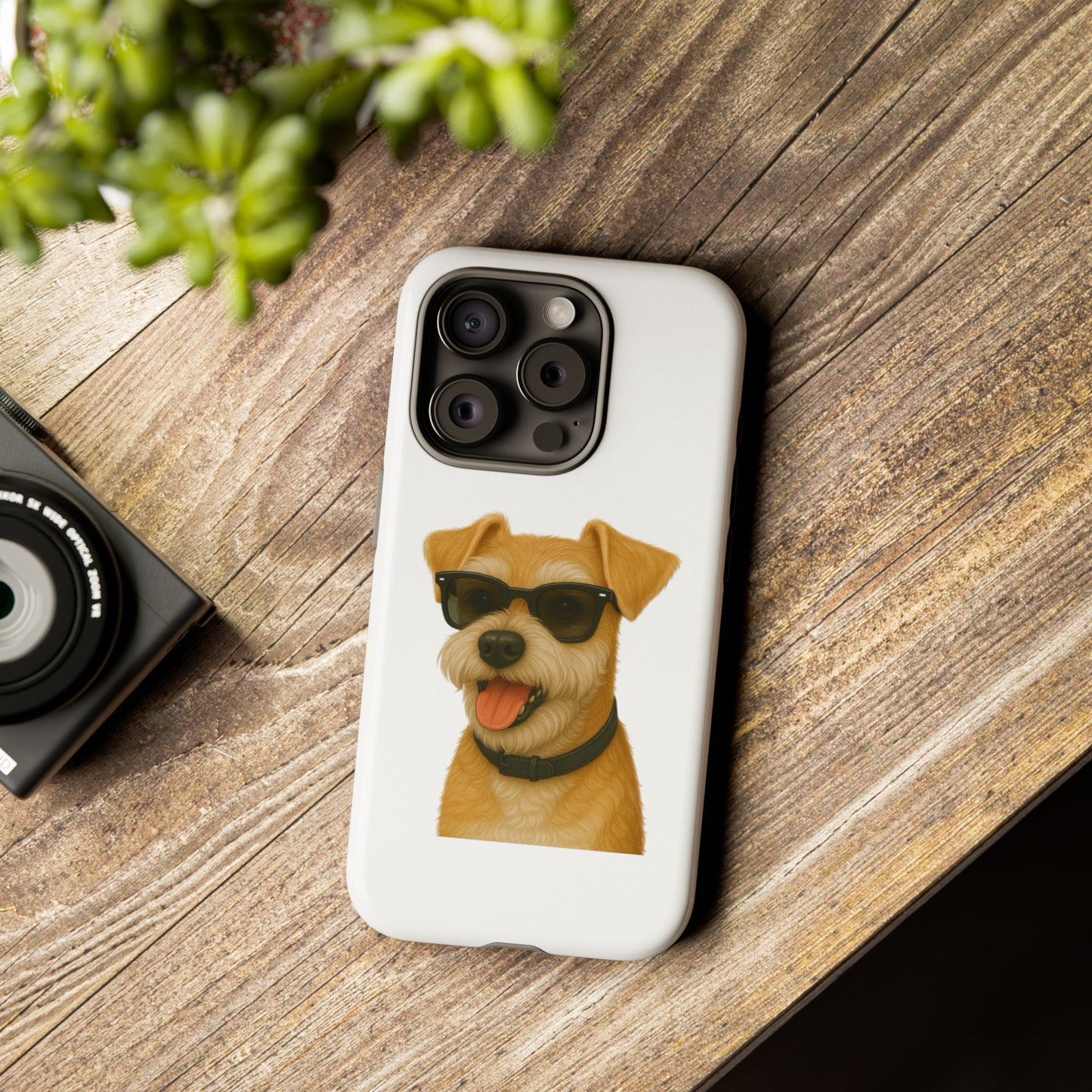 Miniature Schnauzer Wearing Sunglasses - Tough Phone Case
