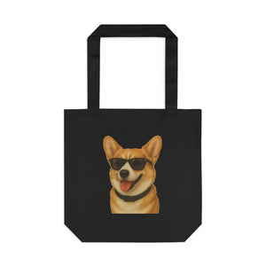 Corgi Wearing Sunglasses Cotton Tote Bag