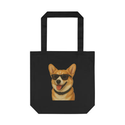 Corgi Wearing Sunglasses Cotton Tote Bag