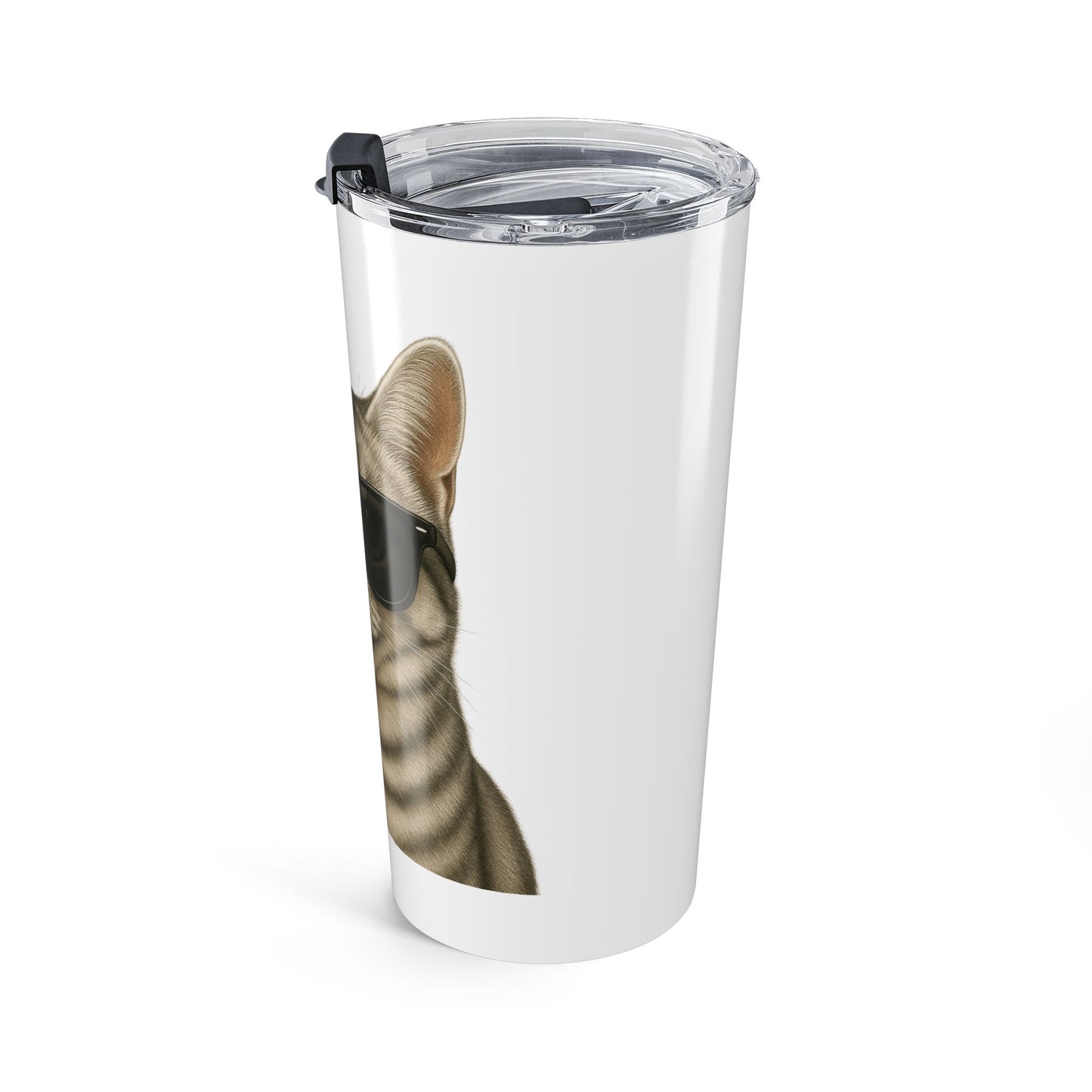 American Shorthair Silver Tabby Wearing Sunglasses - 20oz Tumbler