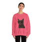 Gray Cat Wearing Sunglasses - Adult Crewneck Sweatshirt