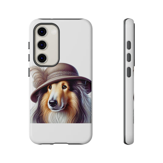 Collie Wearing a Cloche Hat - Tough Phone Case
