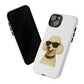 White Poodle Wearing Sunglasses - Tough Phone Case
