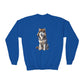 Husky Wearing Fur Trappers Hat Youth Sweatshirt - Too Cute Pets Collection