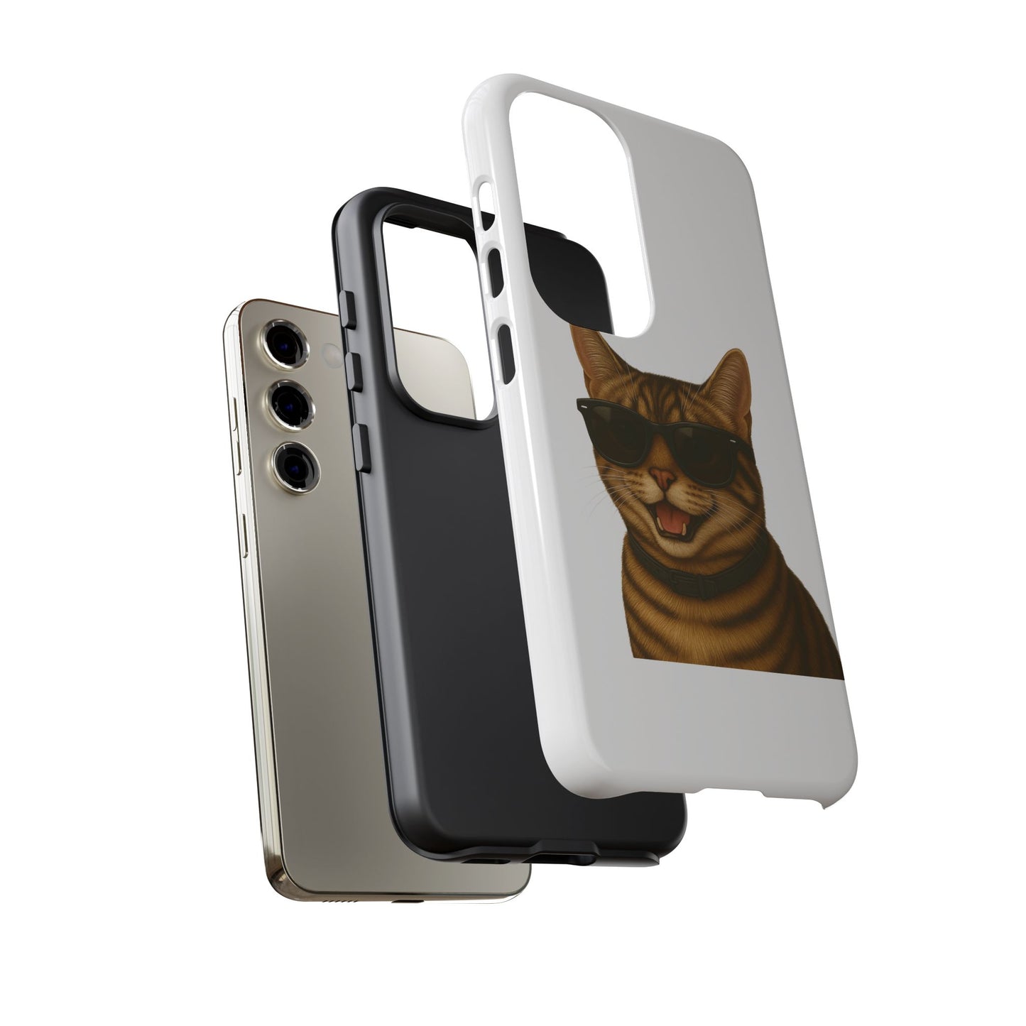 Tabby Cat Wearing Sunglasses - Tough Phone Case