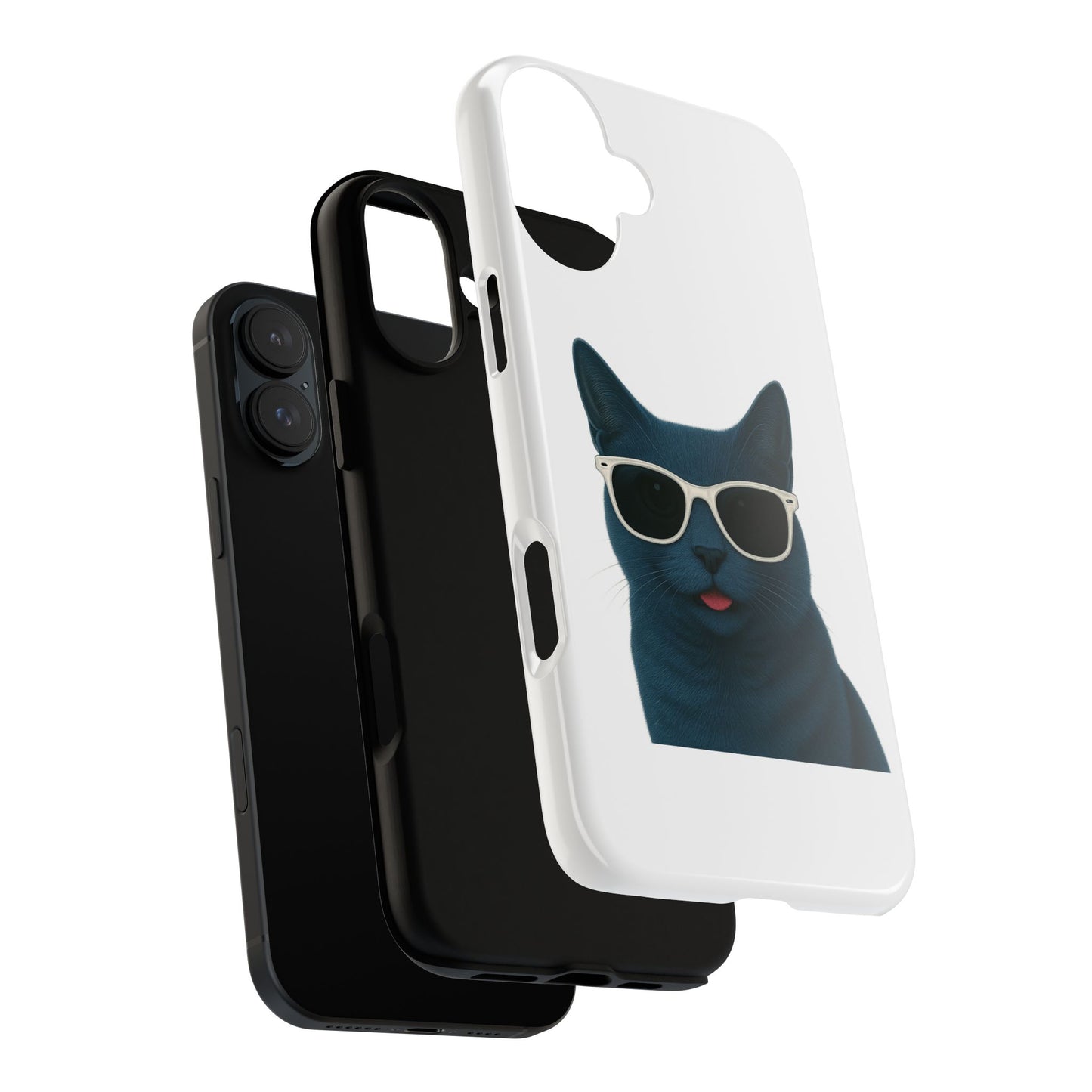 Russian Blue Cat Wearing Sunglasses - Tough Phone Case