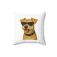 Miniature Schnauzer Wearing Sunglasses - Throw Pillow