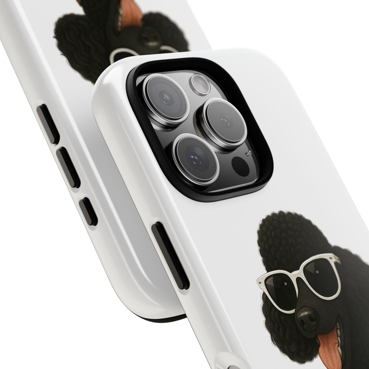 Black Poodle Wearing Sunglasses - Tough Phone Case