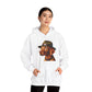 Dashing Vizsla Wearing Campaign Hat - Adult Hoodie - Too Cute Pets