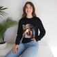 Collie Wearing Cloche Hat - Adult Crewneck Sweatshirt - Too Cute Pets