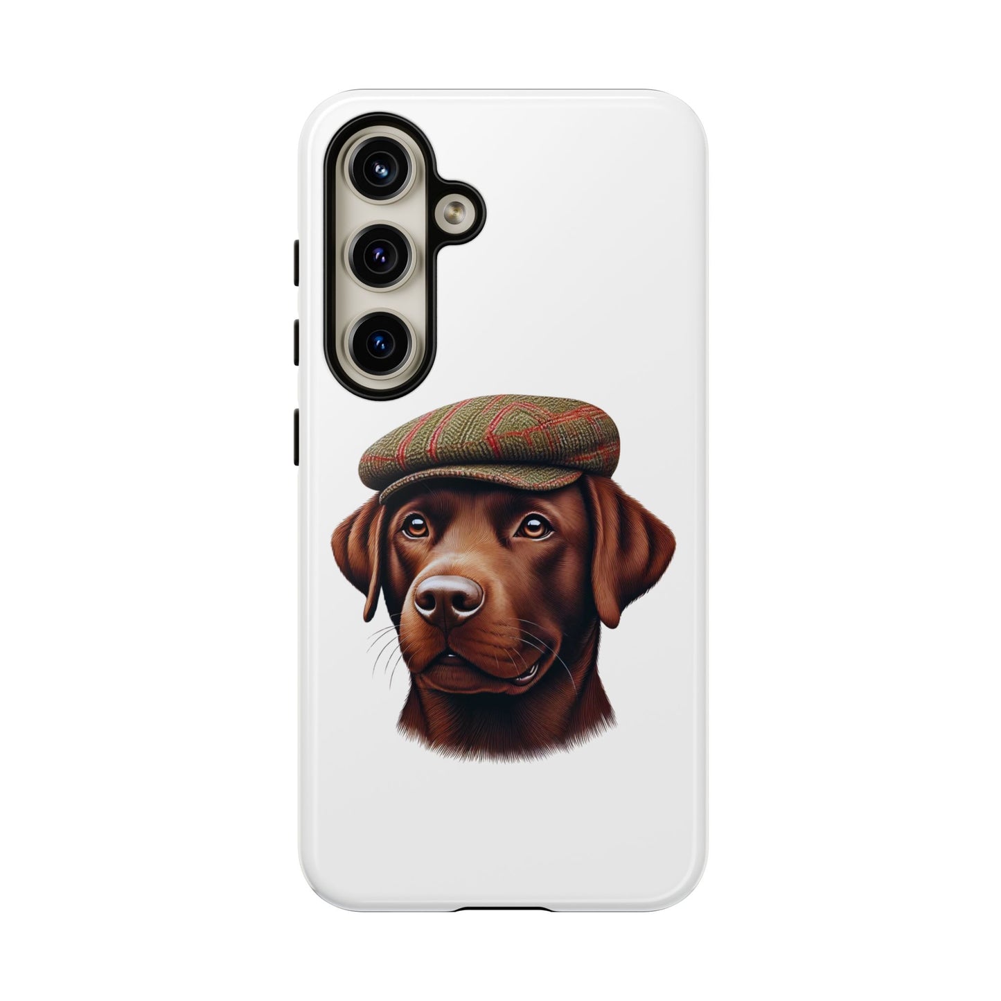 Labrador Wearing a Tweed Flat Cap - Tough Phone Case